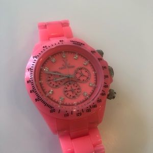 Toy watch (pink and silver)